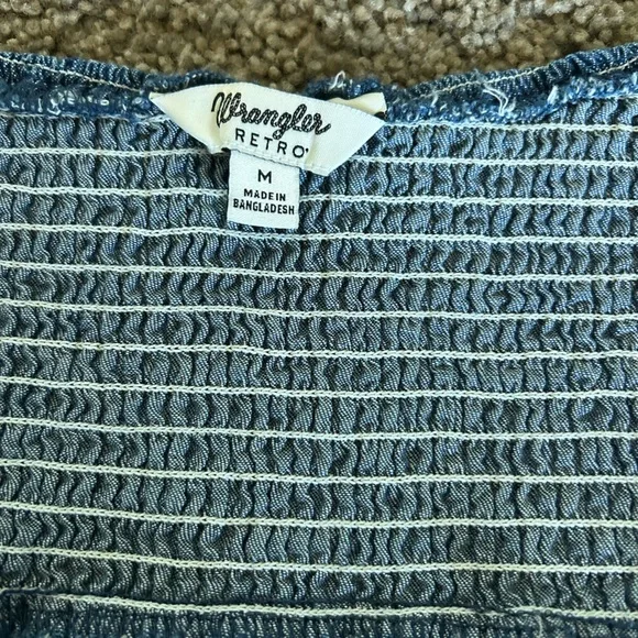 Wrangler Blue Tiered Sundress Sleeveless Mini - Picture 4 of 6